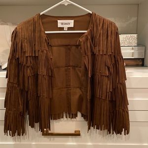 BB DAKOTA FRINGE BROWN WESTERN JACKET
